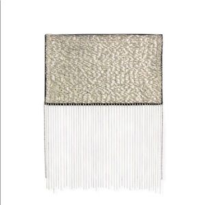 Area Stars metallic beaded fringe clutch/crossbody